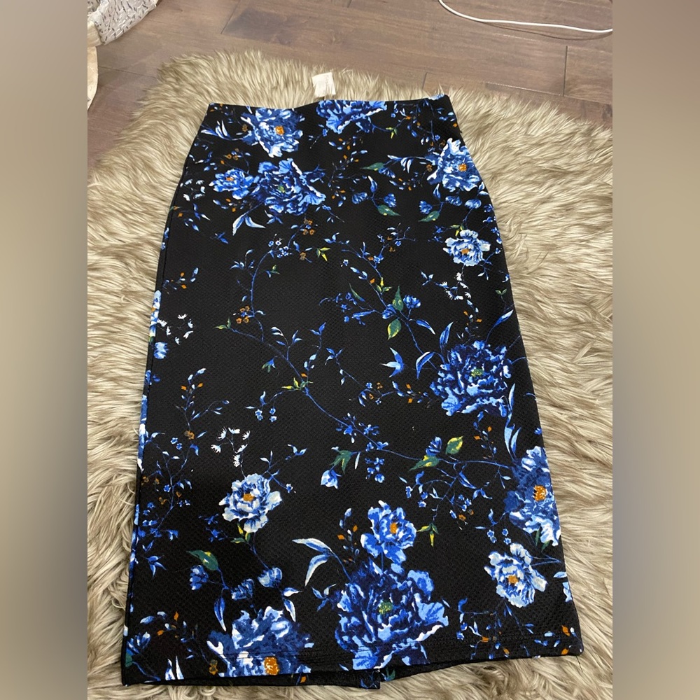 Dex Floral Long Pencil Skirt